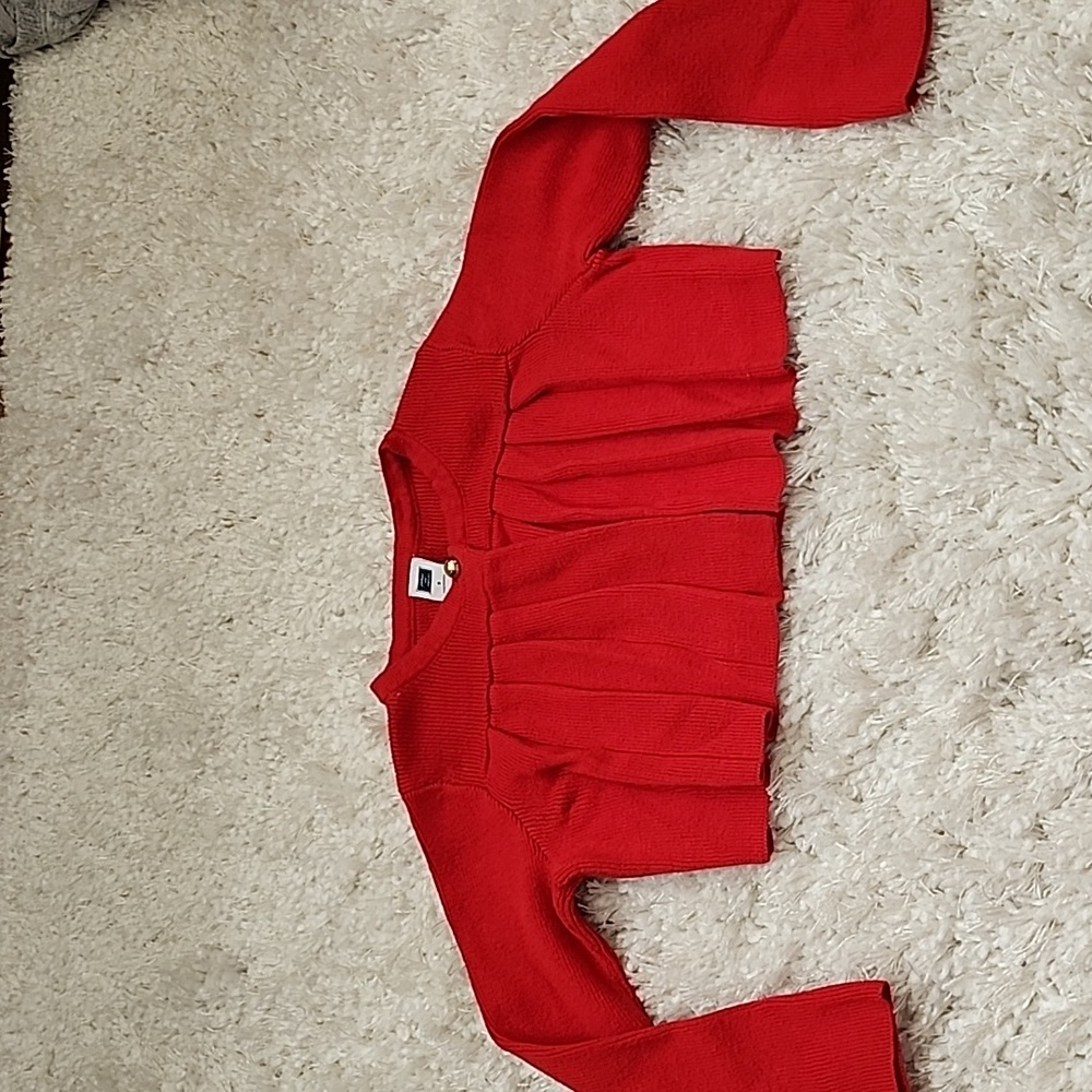 Janie and Jack Pleated cardigan Red 3T (kt3)